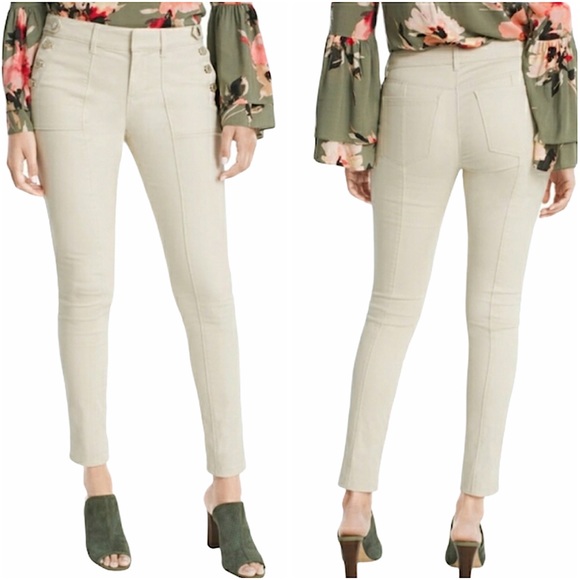 WHBM Button Detail Skimmer Jeans - Picture 1 of 8